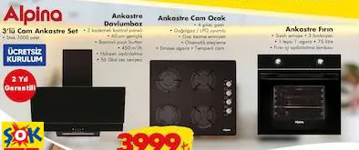ALPİNA 3’LÜ CAM ANKASTRE SET